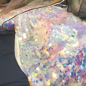 3/4" Sequin Material AB Xwide 66" Per Yd